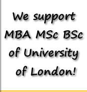 We support MBA MSc BSc of University of London